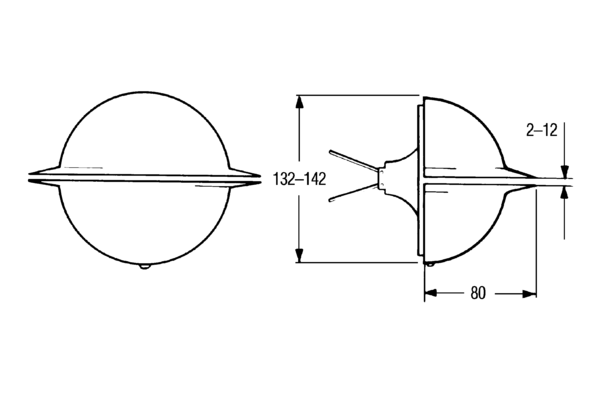 CTVK-100 IM0006650.PNG Weitwurfdüse zur Wandmontage, DN 100. Montagestutzen (EST, AST oder WST-100) muss separat bestellt werden.