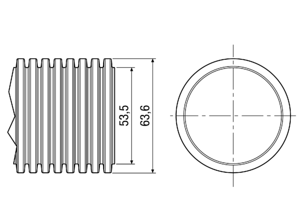 AF-F 63 IM0008439.PNG Besonders flexible Rohrleitung für Lüftungsanwendungen. Innen glattwandig. Druckverlust bei 20 m³/h: 2,5 Pa/m bei 2,4 m/s, max. 25 m³/h.