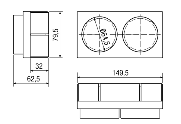 AF-WE 63 IM0008620.PNG Einschubadapter AF-WE 63 für den passgenauen Übergang vom Flexrohr AF-F 63 zum Winkel AF-W.