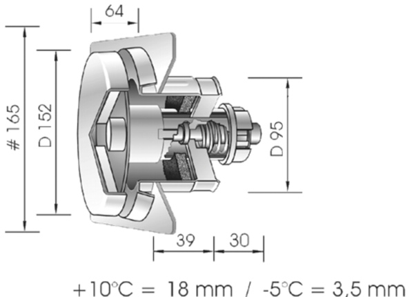 F100TDBIP IM0010585.PNG Wandventil-Innenteil Fresh 100 Thermo-dB. Filterklasse G3 (Pollenfilter). Farbe: weiß, ähnlich RAL 9010.