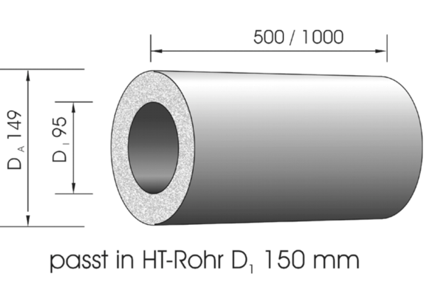 SDR100/500 IM0010595.PNG Schalldämmrohr für Wandventil Fresh 90-dB und Fresh 100 Thermo-dB. Kann problemlos mit einem Messer auf die gewünschte Länge zugeschnitten werden.