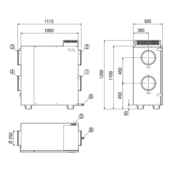 Reco-Boxx 600 IM0011843.PNG Kompaktes Lüftungssystem mit sehr effektiver Wärmerückgewinnung inkl. Bedienteil RB ZF-4. Passivhauszertifiziert.