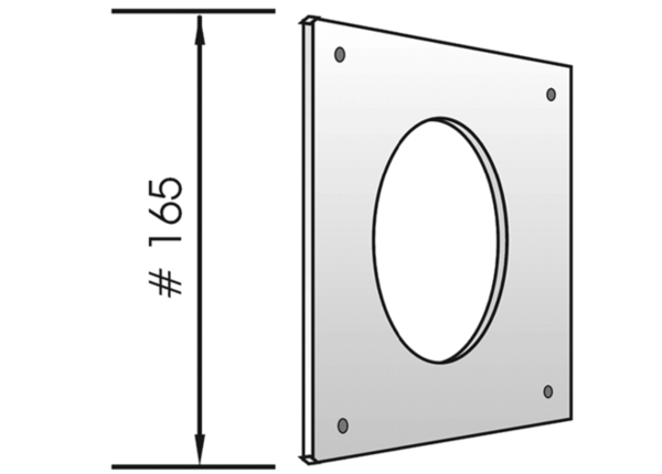 DP165S IM0012097.PNG Deckplatte für Wandventil Fresh 90 und 90-dB sowie Fresh 100 Thermo und Thermo-dB. Farbe: schwarz, ähnlich RAL 9011.