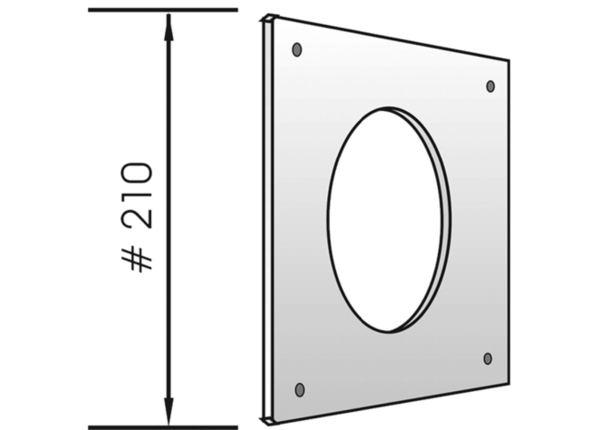 DP210R IM0012098.PNG Deckplatte für Wandventil Fresh 90 und 90-dB sowie Fresh 100 Thermo und Thermo-dB. Farbe: rot, ähnlich RAL 3009.