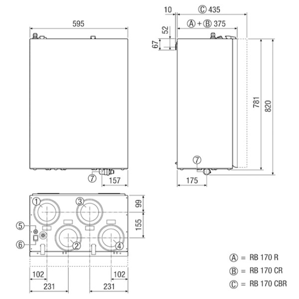 Reco-Boxx 170 CBR (bis 2015) IM0014382.PNG Reco-Boxx 170. Für kleine Wohneinheiten, sehr leises Wärmerückgewinnungszentralgerät. Rechtsversion, Bypassausführung mit PTC-Frostschutzheizung und 100% Bypass. Passivhauszertifiziert.