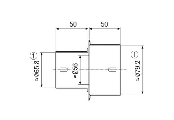 AF-RZ 75/63 IM0014608.PNG Reduzierstück für Aerex-o-Flex AF-F 75 auf AF-F 63.