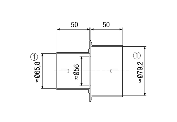 AF-RZ 75/63 IM0014609.PNG Reduzierstück für Aerex-o-Flex AF-F 75 auf AF-F 63.