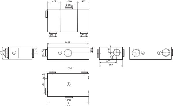 geniovent.x 900 H W-G-K3 IM0016884.PNG Dezentrales RLT Gerät mit sehr hoher Wärmerückgewinnung. Mit Kreuz-Gegenstrom-Wärmetauscher und Vorheizregister, Außen- und Fortluftanschlüsse auf der Rückseite, Zu- und Abluft über Kanal, nicht verkleidet. CO2-Sensor im Gerät integriert.