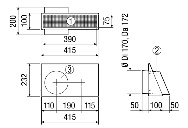 AKW-R-160-SO IM0017047.PNG Kombi-Wandstutzen. Ansaug- und Fortluftstutzen in einem. Rechtsversion - Außenluftansaugung rechtsseitig. Sonderfarbe nach RAL-Classic Farbsystem. Sonderfarbe nach RAL-Classic Farbsystem.