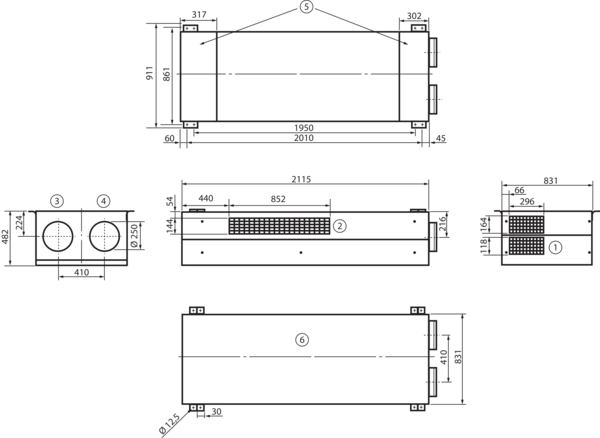 geniovent.x 900 F R-G-SO IM0017263.PNG Dezentrales RLT Gerät mit sehr hoher Wärmerückgewinnung.  Mit Kreuz-Gegenstrom-Wärmetauscher und Vorheizregister, Außen- und Fortluftanschlüsse rechts, Ausblas oben, CO2-Sensor im Gerät integriert. Mit App zur mobilen Geräte-Ansteuerung.