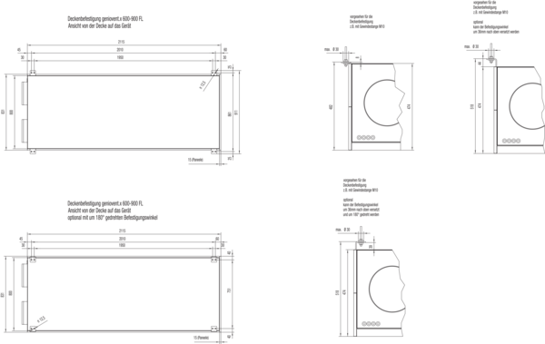 geniovent.x 900 F L-G-SO IM0019518.PNG Dezentrales RLT Gerät mit sehr hoher Wärmerückgewinnung.  Mit Kreuz-Gegenstrom-Wärmetauscher und Vorheizregister, Außen- und Fortluftanschlüsse links, Ausblas oben, CO2-Sensor im Gerät integriert. Mit App zur mobilen Geräte-Ansteuerung.