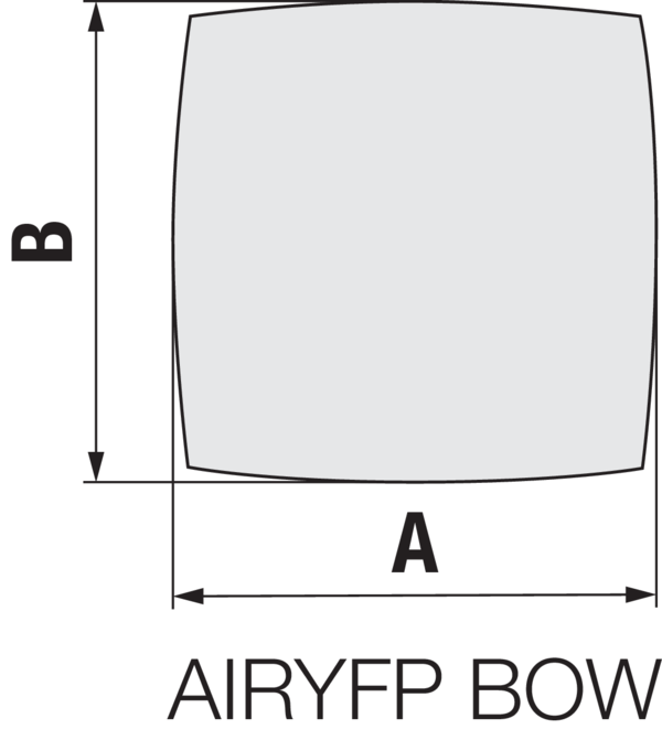 AIRYFP-BOW-100 IM0019729.PNG Frontplatte für das Zu- und Abluftventil AIRY.