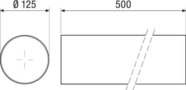 RH 80 dB IM0019922.PNG Rohbauhülse für die Rohbauphase, L=500 mm 