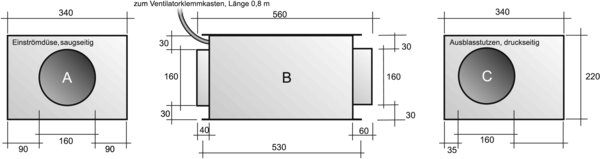 Uni-Box R-150-S2 IM0020205.PNG Sehr leiser zentraler Abluftventilator für Abluftanlagen mit Außenluftdurchlässen. Ideal für kleinere Wohneinheiten.