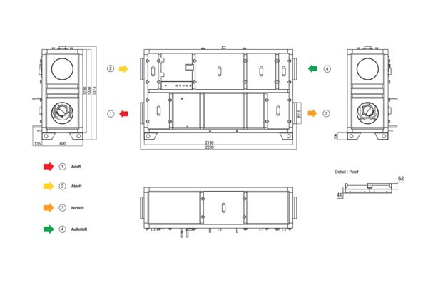 RLT 1200 MV4512VL-WH-Mode 4 IM0022641.PNG Zentrales raumlufttechnisches Kompaktgerät mit Wärmerückgewinnung. Ausführung: Vertikal mit Zu- und Abluftanschluss links, volumenstromkonstanter Betrieb, mit Kreuz-Gegenstrom-Wärmetauscher, ohne Vorheizregister, mit Pumpenwarmwasserregister, Fördervolumen bis 1200 m³/h